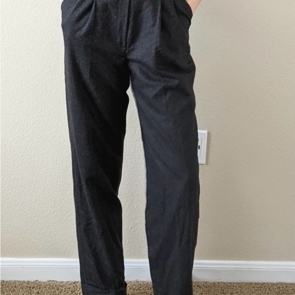 Lauren Ralph Lauren Dark Charcoal Grey 100% Wool Trousers